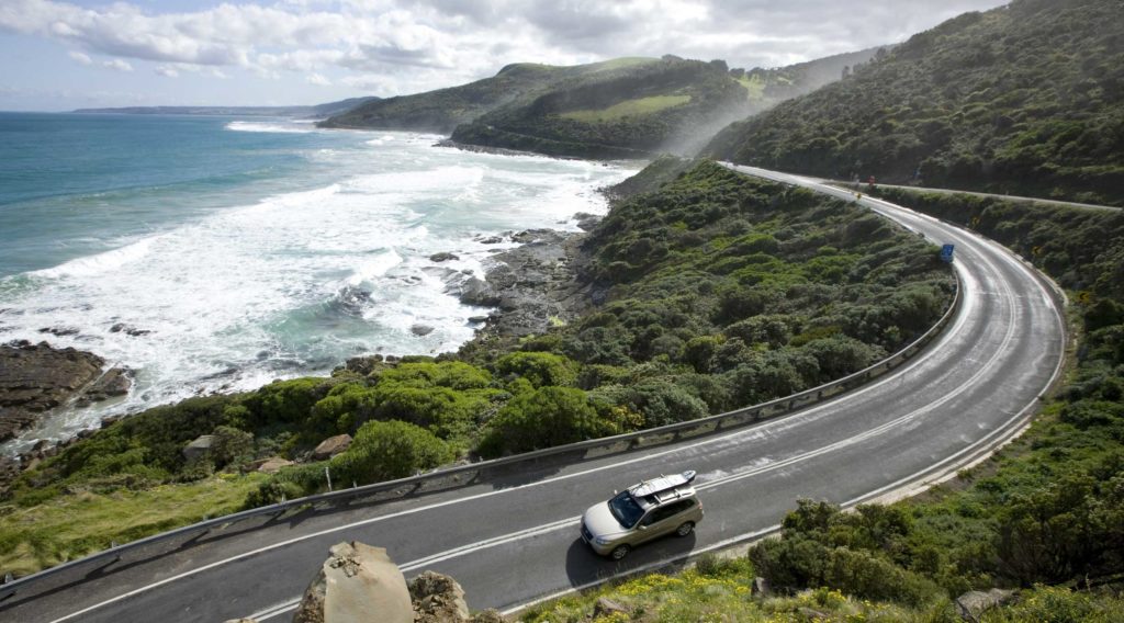 Car on the great ocean road
