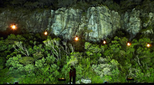 Cliffs lit up for private event